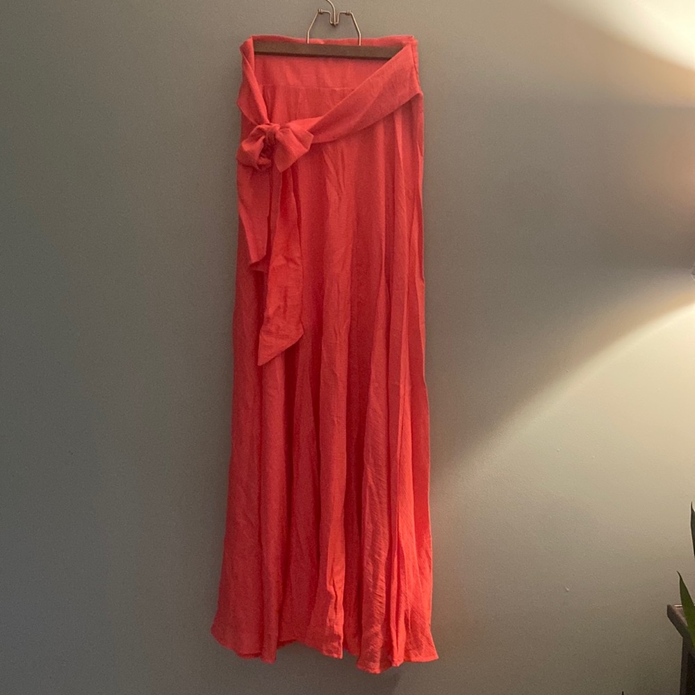 Pink maxi skirt